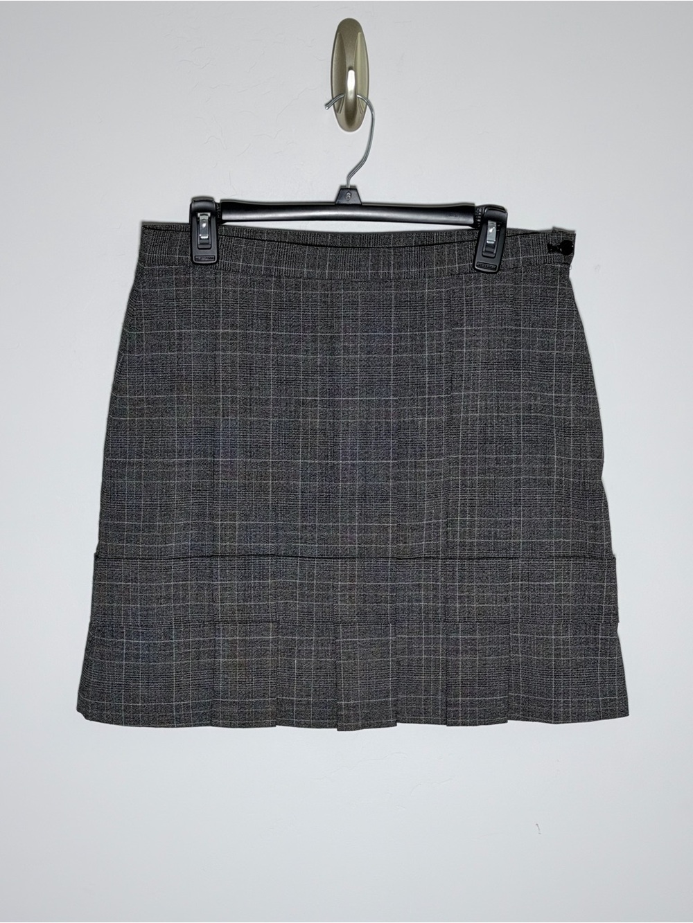 MLLP Vintage Plaid Mini Skirt in Gray - Classic Tailored Fit School Girl Stylr